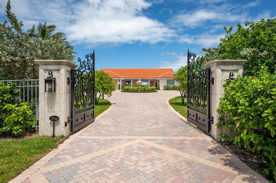 Exquisite oceanfront beach cottage offering 285' on the Atlantic! The private gated entrance, circular drive & serene fountain is just the beginning. Cathedral ceilings w/ beams show the character in this home. Breathtaking expansive views & paradise in your own private backyard! Walk to our charming seaside village, w/ excellent restaurants, boutiques & quaint coffee shops!