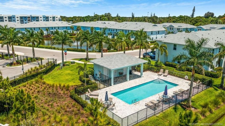 Excellent Lakefront Location, Great Value + Nearly New Energy Efficient Townhome in the Heart of Stuart! .  **PROMO** Move-in-Special rate***!! This ''Pompano'' Model Floorplan Features 3 Bedrooms Upstairs complete with Washer/Dryer, 2.5 Bathrooms, a 1 Car Garage PLUS a Serene Lake View from the Rear Patio. (No close rear neighbors). True Concrete Block Construction PLUS Impact Windows & Doors Throughout! - The Designer Inspired Interior Offers Stainless Steel Appliances, Granite Countertops plus 42'' White ''Chic'' Cabinetry. This ''Smart Connected'' Home Also Includes Advanced Thermostat, Smart Door Lock, Smart Garage Door + Interior USB Charging Ports. ''Seaside'' offers a Community Pool, Sidewalks & Your Lawn & Landscaping is Fully Included. Conveniently & Centrally Located "PLUS" right across the street from Poppleton Creek Dog Park.