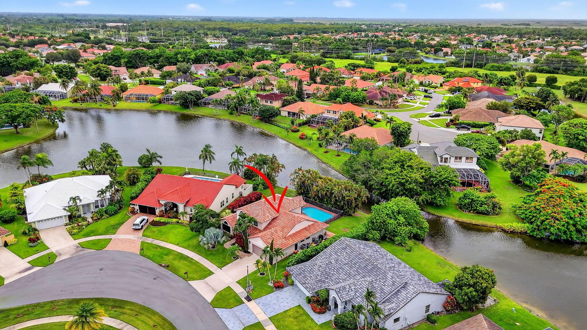 Modern Updated Lakeview Pool Home in the highly sought after ''Lakes at Boca'' Community! 4 Beds, 3 Baths, +den/flex rm, Office, Media rm & Great room. Custom Kitchen! Soaring Entry w/an abundance of natural light enhance the elegant open layout. Sunset Water Views! Cul-de-sac, 2 Car Garage w/EV & 4 Car driveway, 10,000+ sqft lot. No Membership Fees. Low HOA inc's cable/wifi & community amenities. West Boca Raton A+ Schools. Custom Full Impact windows & doors w/safety privacy tint. Impact Broden Garage w/smart entry. Enjoy fishing in your own large serene private backyard! This is not just a home, this is the Florida lifestyle at is finest! Central location, Close to all! Qualified buyers call for your private showing. No Open House. Owner is Agent. Listing details can be found in MLS.
