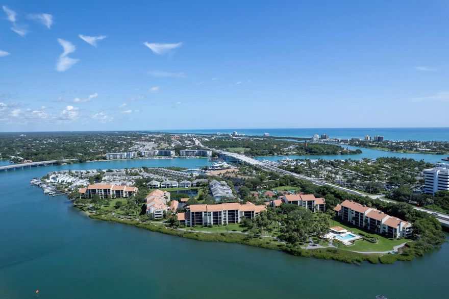 RARELY AVAILABLE IN GATED AND 24 HOUR GUARDED COMMUNITY. THIS 3 BEDROOM UNIT COMES WITH INCREDIBLE VIEWS OF THE INTRACOASTAL WATERWAY,  POOL AND GARDEN.  VERY QUIET FOR PEACE AND TRANQUILTY. CENTRALLY LOCATED IN THE GOLFERS CAPITAL OF JUPITER.  CONVENIENT PARKING AND COMES WITH A STORAGE CLOSET. GREAT LAYOUT WITH A SPLIT FLOOR PLAN. THE BEDROOMS AND MAIN LIVING AREA ARE VERY SPACIOUS.  THE BUILDING HAS A NEW ROOF AND A MILESTONE INSPECTION REPORT AVAILABLE.