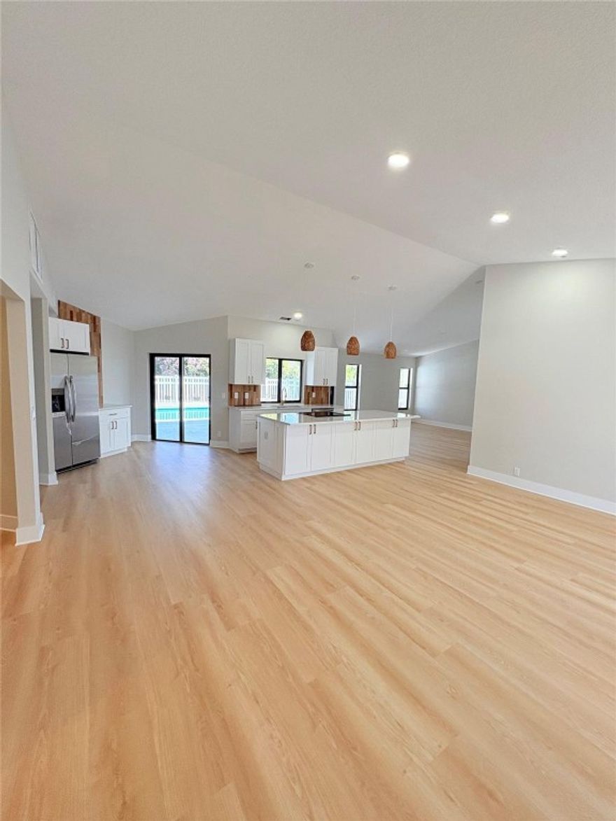 COMING THIS WEEK! Gorgeous new listing just finished construction: thoughtful renovation with stylish yet warm finishes, high ceilings, all new 2025 tile roof, 2025 hurricane impact windows and doors throughout, and a great open floorplan with Master bedroom split from guest wing. Great patio and pool area, new appliances, so many nice features from the walk-in closet space to the outdoor shower. This 3 bedroom 2 bath home located in the private gated Bonita Isle subdivision within Lakes of Sherbrooke, could potentially be a 4 bedroom or 3 bedroom "plus Office" given the oversized alcove dining room (Floorplan come with photos). Or make it a playroom dedicated to kids, or a home theater/sports den. Too many ideas, come see for yourself! Gorgeous new listing just finished construction: thoughtful renovation with stylish yet warm finishes, high ceilings, all new 2025 tile roof, 2025 hurricane impact windows and doors throughout!