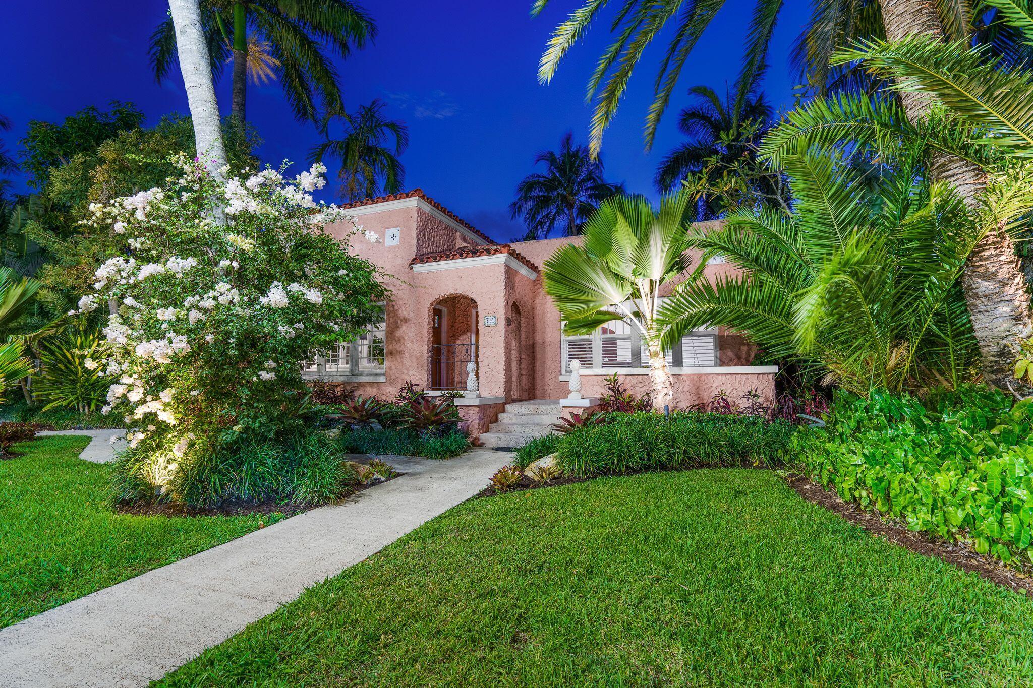 This fabulous Delray Beach historical property know as The Pineapple Cottage owned by many famous Delray personalities is charming and newly renovated located on a rare and expansive DOUBLE lots 14 and 15 in Del Ida Park (15,240 soft / 120x127) 8 blocks from downtown Delray Beach and 8 blocks from the beach. The main house has 2 bedrooms 1 bath large sunroom LR DR kitchen laundry. Property includes a beautiful guest cottage featuring 1 bedroom and 1 bathroom kitchenette and office area perfect for guests or income. The main house stuns with high ceilings, original plaster crown molding, original wood floors, throughout, brand new appliances, new HVAC, impact windows, mirror glass pool, luscious landscaping and lighting done by Delray Garden Center! Memories have been and will be made!