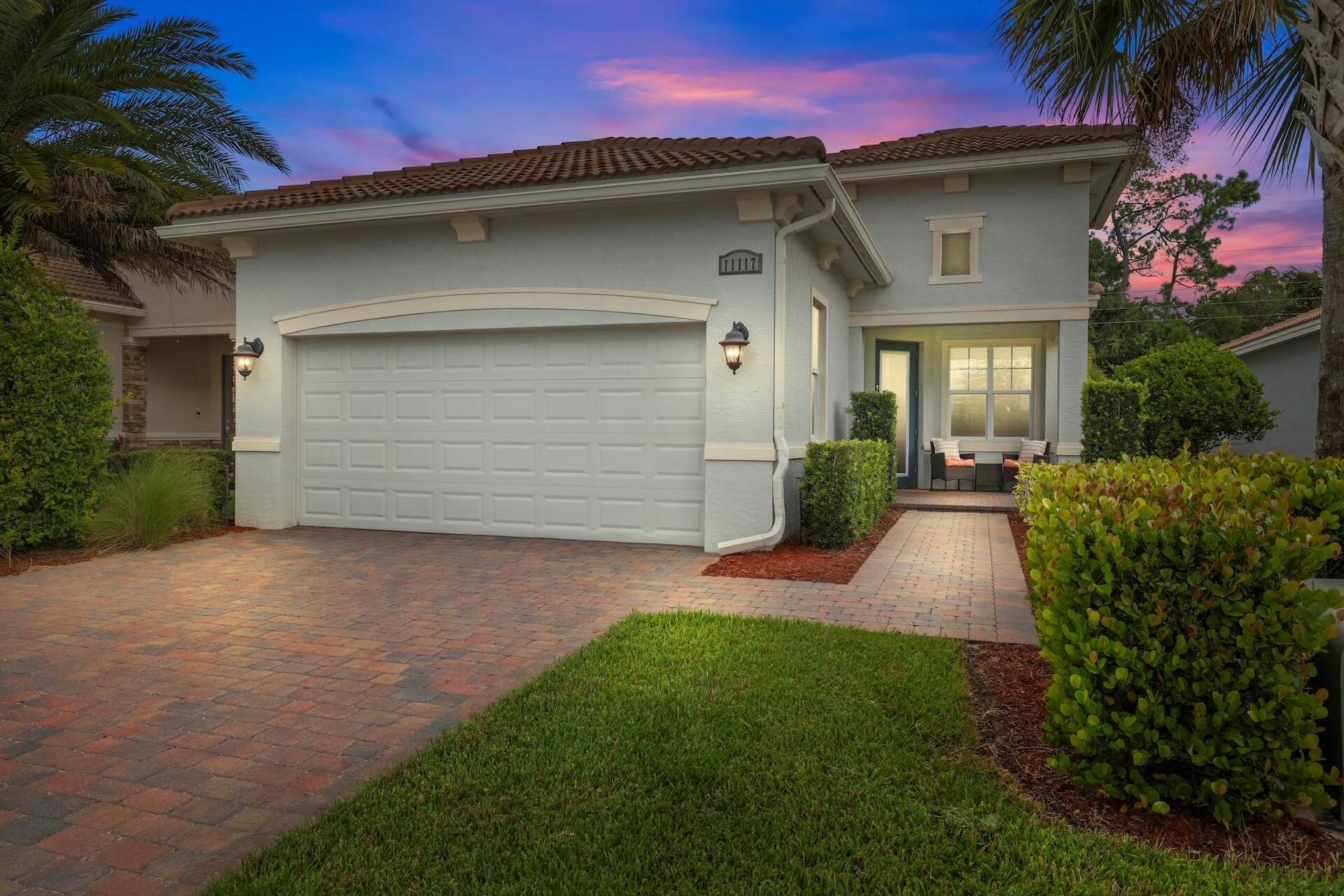 Welcome to your personal slice of paradise in the sought-after PGA Verano community! This beautifully maintained Bella model offers 2 spacious bedrooms, 2 full bathrooms, a dedicated office/den, and every upgrade you could imagine for easy, elegant living.Step outside to your screened-in oasis featuring a heated saltwater pool with iAquaLink automated controls, water leveler, and a stunning outdoor kitchen--perfect for year-round entertaining. Inside, you'll find NO carpet, new appliances (2023) including washer, dryer, refrigerator, and dishwasher, and a new water heater (2024). All closets have been professionally customized by Closets by Design, and the epoxy-coated garage floor with built-in garage storage offers clean, functional space.Enjoy the peace of mind and
