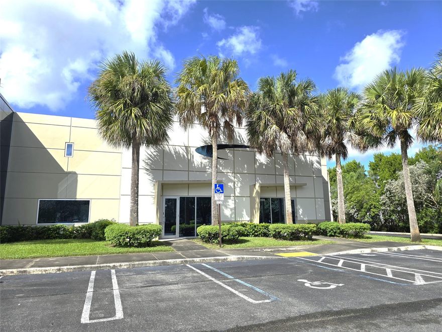 FOR SALE – 1 DOCK HIGH AND 1 DRIVE IN DOOR. Corner office warehouse condo in the prestigious Coral Springs Corporate Park in the Blue Water Condo complex. This fully concrete corner property consist of 2 units measuring a total of 9,354 +/- SQFT combined space and features both office and warehouse. The warehouse space includes a grade level 12’x12’ door, a dock level 12’h x 10’w door, and 18’ high ceilings (to the beam).
