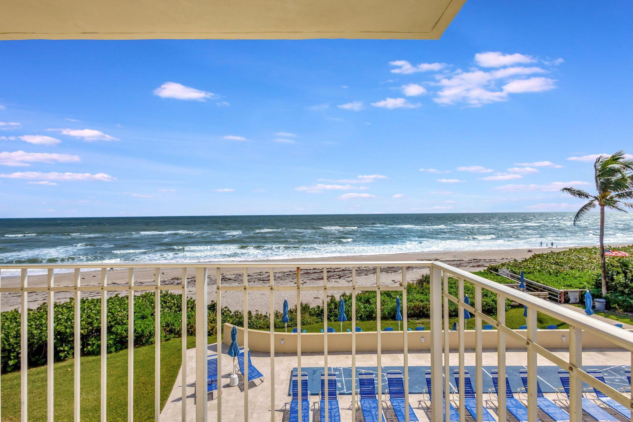 Find the perfect coastal lifestyle in this beautifully furnished, turnkey condo at the highly sought-after Juno by the Sea. This rare corner residence features two fully appointed bedrooms and two full baths, with panoramic ocean views from every room and a wraparound balcony perfect for sunrise coffees or sunset cocktails.Enjoy a spacious master suite, an inviting guest room, and effortless oceanfront living with everything included--just bring your suitcase. Step outside to a heated saltwater pool overlooking the Atlantic or take your private walkway to the sand.All this in a secure oceanfront building, just minutes from world-class dining, shopping, golf, tennis, pickleball, and scenic bike paths, and only 20 minutes from Palm Beach International Airport.