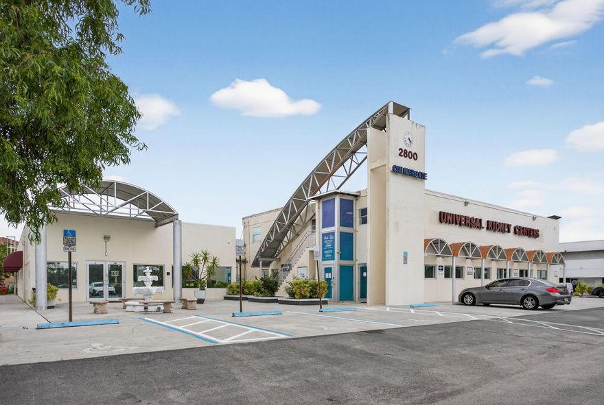 Investment or Owner-User Opportunity | Medical / Professional Office 2800 N State Road 7, Margate, Florida.
Fully Leased, Medical and Office Tenants. Positioned along high-traffic State Road 7 (US-441), this well-located medical and professional office property offers an exceptional opportunity for both investors seeking stable income and owner-users looking for a strategic South Florida presence.
The property consists of two well-maintained, two-story buildings totaling approximately 34,505 square feet, situated on a ±1.69-acre site with ample surface parking. Designed to accommodate medical and professional users, the buildings feature efficient floor plates, elevator access. SEE MORE FOR COMPLETE DESCRIPTION