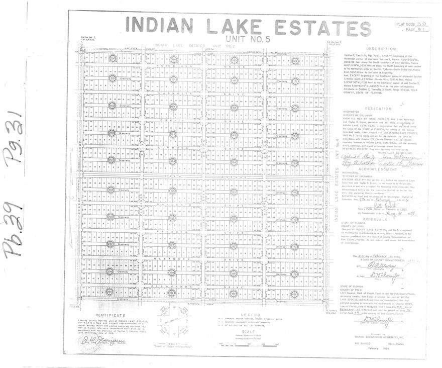IMPROVED LAND LOCATED Magnolia Drive, Indian Lake Estates, UNIT 5 FL, USA CALL BROKER OFFICE
