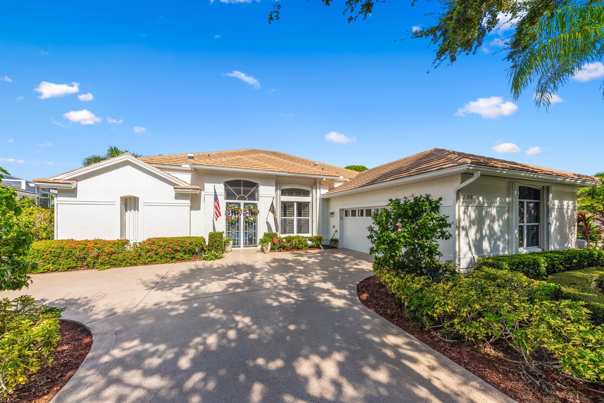 You'll love the lifestyle this 3 bedroom CBS home offers in the gated Monarch Country Club. Wake up to sweeping golf course views and enjoy a bright, open floor plan designed for both comfort and entertaining. The split layout provides privacy, while the master suite features a cozy bonus sitting area, perfect for a reading nook or home office. With abundant closet space throughout, storage is never a concern. Spend evenings on the screened patio with retractable awning. Accordion shutters and a whole house generator provide peace of mind. Includes lawn care, irrigation, cable, and internet for truly easy living. Optional golf and social memberships let you enjoy the club lifestyle at your own pace. All just minutes from I-95, FL Turnpike, schools, shopping, dining and close to beaches.