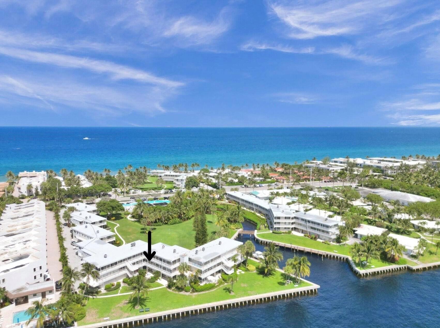 Rare opportunity to own a beautifully renovated, turn-key and move in ready, 1 bedroom, 1 bath corner unit in sought after Hillsboro Beach. The unit impresses with the most stunning, long, direct Intracoastal views, impact windows throughout, beautiful quartz countertops and high quality cabinetry in both the kitchen and bathroom. The property comes fully furnished with gorgeous, light designer pieces, a newer AC and even electrical, plumbing and fixtures have been professionally upgraded. Elevator is in building. The community has more than 400 feet of private beach as well as Intracoastal water frontage, a marina with dockage for rent and a golf course on property. The spacious clubhouse and refreshing saltwater pool as well as the beach front cabana are inviting and relaxing.