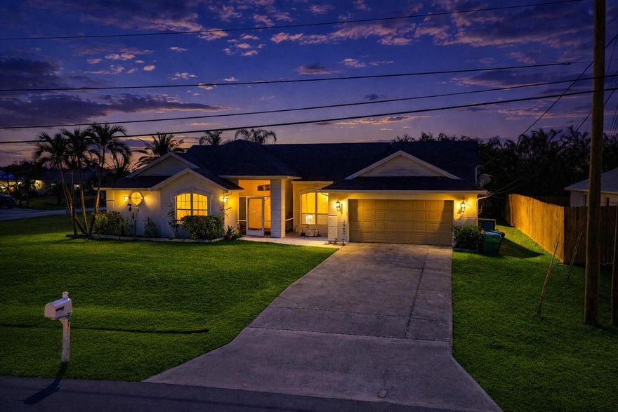 Discover this spacious 4-bedroom, 2-bathroom CBS pool home on a prime .31-acre corner lot in desirable Southbend. Boasting over 2,000 sq ft, the interior features an open floor plan and an upgraded kitchen. The primary suite features dual vanities and a soaking tub. Step through sliding doors to a large screened lanai and pool, ideal for entertaining. For peace of mind, the water heater and AC are less than 2 years old. While the home may need a little bit of updating, the roof has no current issues, though it is over 20 years old. Located minutes from the C-24 boat ramp and highways, this home offers the Florida lifestyle with no HOA. Enjoy a dedicated laundry room and an oversized two-car garage, all perfectly positioned for easy access to local shopping and dining!
