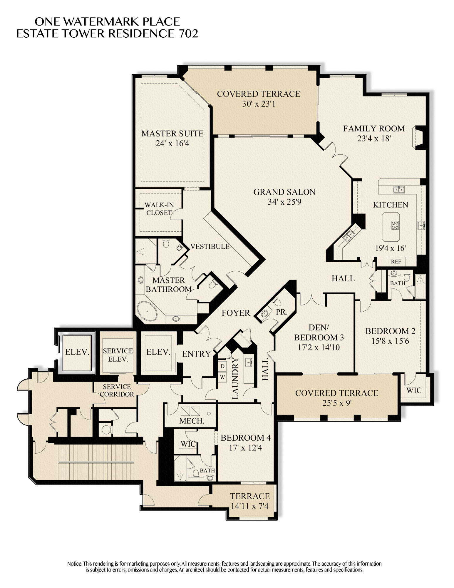 ONE WATERMARK PLACE OF THE PALM BEACHES CONDOMINIU - Residential