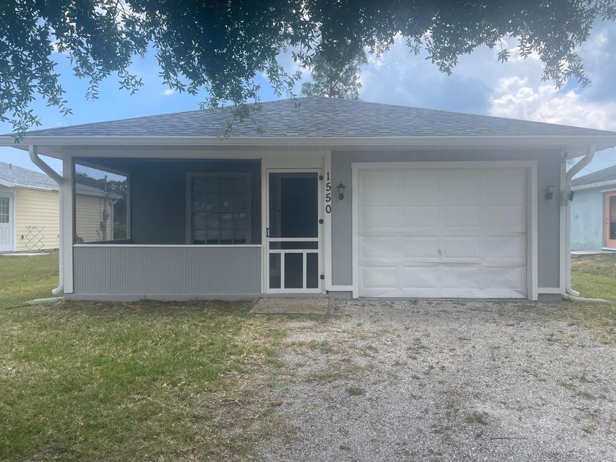 3-bedroom, 2-bath home in the heart of Vero Beach. This residence offers 1,152 square feet of living space on a generous 7,841 sq ft lot. The open living/family room is bright and inviting, with tile flooring throughout creating a clean, coastal look. A roomy kitchen features a center island, pantry and an efficient layout for cooking and entertaining. The primary suite offers a peaceful retreat, while the two additional bedrooms share access to a full bathroom. An interior laundry room keeps chores convenient, and the garage has been converted into a useful workshop. The exterior has fresh paint, and the roof was replaced in 2019. A screened porch extends your living area to the outdoors. Make an appointment to see this home today!