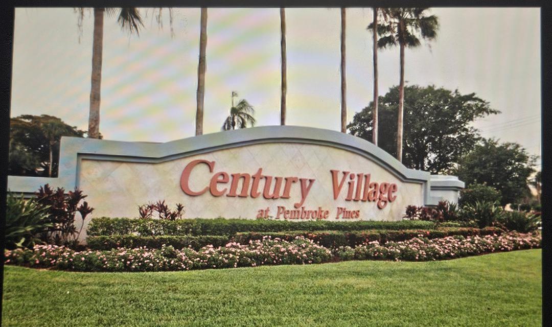 Serene golf course and water views from the large, screened balcony of this 2 bed/2 bath unit in Buckingham East-Century Village. This Spacious layout offers 2 large bedrooms, both with big walk-in closets, a roomy kitchen with breakfast nook and lots of cabinet space. Nice size living and dining rooms, washer/dryer inside the unit. Century Village is a 55+ community that offers a wide variety of community amenities, including fitness center, sauna, swimming pools, tennis, transportation, 24-hour security, lots of social activities and much more.