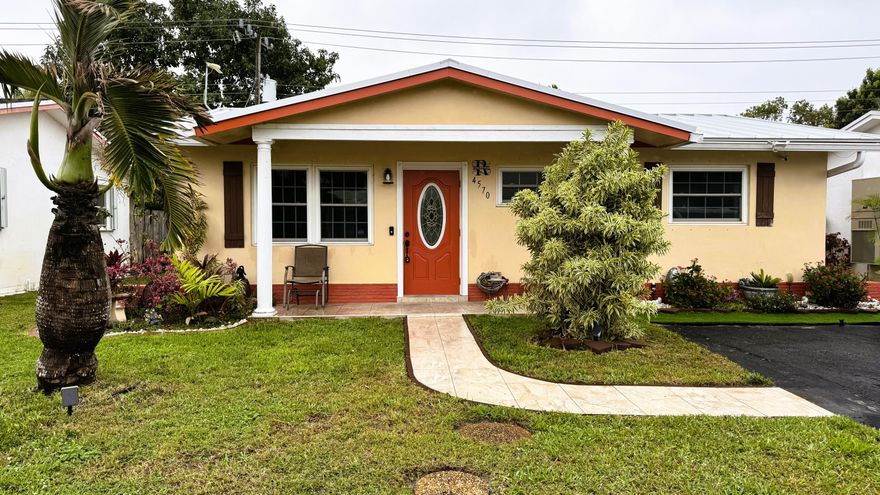 Turnkey 3 bedroom in Tamarac Lakes. It's well maintained, freshly painted, and move in ready. Features a metal roof from 2024, screened patio, fenced yard, and large community pool. Ideal for all ages. The drive way can fit 2 cars. Commuter friendly community 12 miles from a major airport and 5 miles from the beach. Priced to sell and ready for immediate occupancy.  Per the HOA there is a FIVE year mandatory waiting period for any newly purchased houses to be rented out. (strictly enforced)