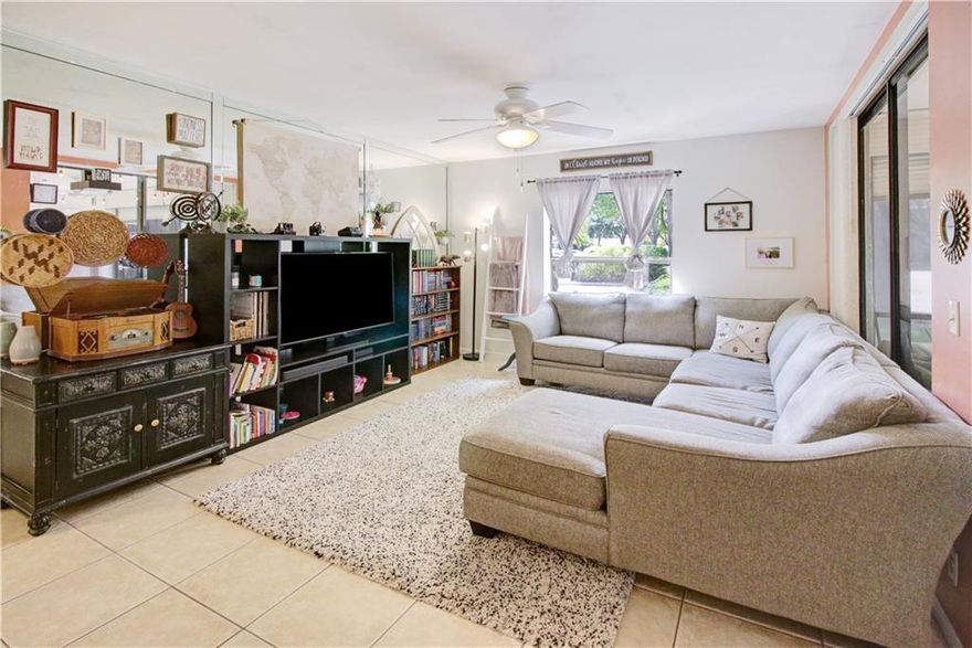 Spacious and bright ground floor condo unit at Applewood Village IV. 2 bedroom 2 bathroom open concept with Full size washer & dryer laundry inside the unit. Laminate & Tile flooring throughout the whole unit, newer kitchen and a nice size screened Porch.This All ages community offers a lot of amenities & well manicured common grounds including a fitness center, walking & biking paths, heated pools, baseball & volleyball courts, child play areas, theater, ballroom, tennis courts, aquatic center, interior racquetball plus much more! maintenance includes all exterior building coverage, roof repairs, basic cable TV, water, sewer, trash, lawn/pest control and all the grounds care and recreational facilities.