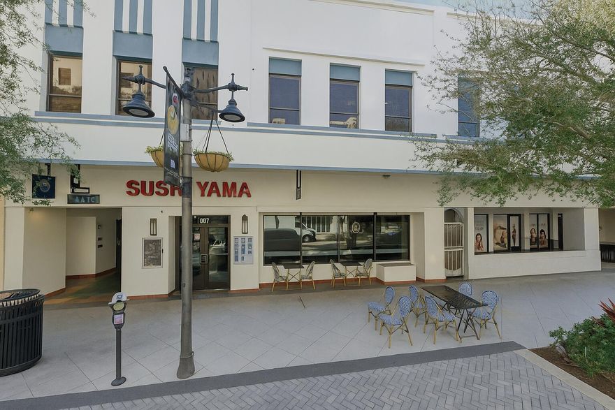 Welcome to your next office space -- a beautifully appointed, second-story end-unit office condo offering 1,200 square feet of versatile workspace in the heart of downtown West Palm Beach. Overlooking a beautiful courtyard.  This light-filled corner unit is located just one block from City Hall and two blocks from the Courthouse, making it an ideal location for attorneys, financial professionals, or any business seeking a prestigious downtown presence.The suite features three private offices, a dedicated conference room that comfortably seats eight, an open work area perfect for collaborative staff, two storage closets, and a welcoming reception area for clients. High ceilings throughout create a bright and spacious feel,