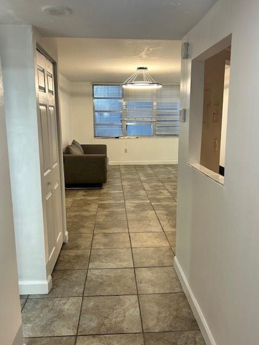 1 Bedroom/Converted Studio Apartment in Williams Island area of Aventura with updated bathroom, kitchen and appliances.  24 hour security, parking space, 2 pools, gym, basketball courts, waterfront with boat slips, dog park, close to Aventura mall, Sunny Isles Beach, shops & restaurants within walking distance.  Total move in costs = 1/2 1st month's rent, security and last month's rent for a total of $ 4,750.00.
