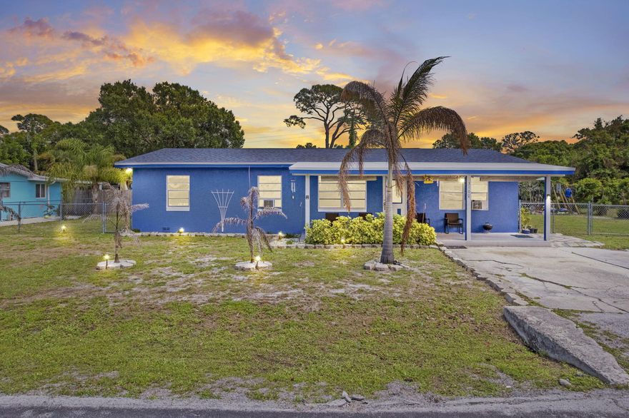 OPPORTUNITY TO EXPAND, BOAT PARKING OR BUILD AN ADU!!  Nestled on an expansive lot of over 1/3 acre.  Expansive 4 bedroom 2 bathroom home in the beautiful city of Fort Pierce.  Just minutes from Fort Pierce Farmers market, Downtown Fort Pierce and the Causeway Cove Marina.  Brand new Metal roof installed 2025, wood vinyl plank flooring  2023, Kitchen remodeled 2023, Shed 2021, Fencing 2021, Water Heater 2025, Kitchen windows 2023.  Come make this your new home today!