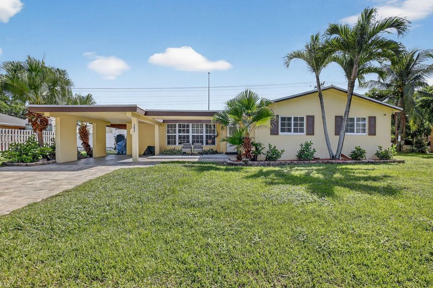 Welcome Home! This lovingly cared for 3-bedroom, 2-bathroom home offers the perfect blend of comfort, functionality, and location. Step inside from the expansive front patio and you'll immediately notice the bright, open flow of the main living area. The Florida room has been converted and extended six feet to create a spacious family room, providing the ideal setting for gatherings, entertaining, or simply relaxing at home.The home has been purposefully upgraded, including a new roof completed in 2025, a tankless water heater, a new A/C compressor and ductwork in 2022, and impact windows installed in 2016. Both the master and second bathrooms were tastefully updated in 2019. The oversized master suite also includes 3 closet spaces, a dedicated, enclosed office space and French doors...