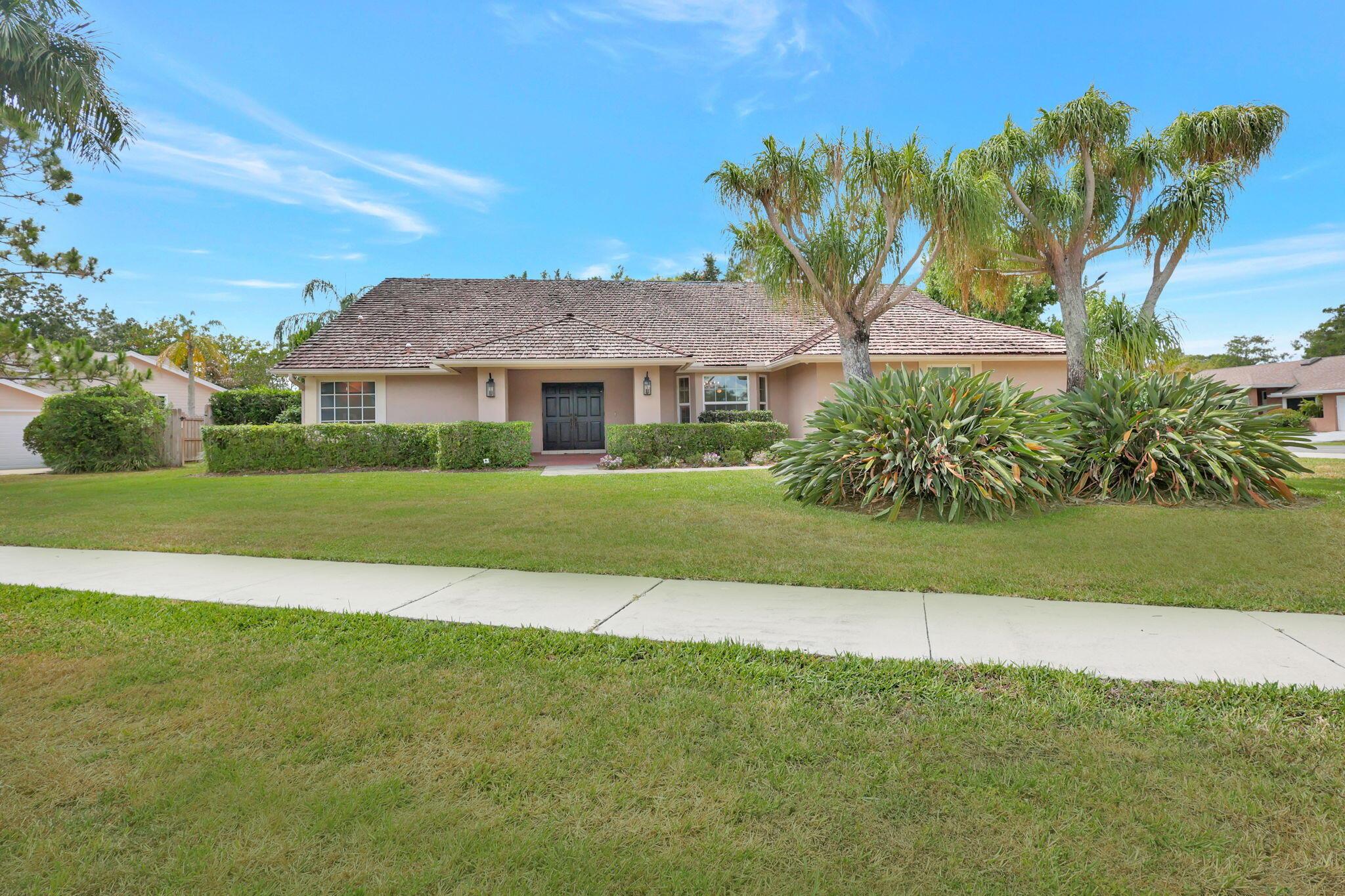 Spacious single-story home on a large, private corner lot in a sought-after neighborhood with top-rated schools. This light-filled residence features an open floor plan, perfect for modern living and entertaining. The inviting double-door entry leads to bright, airy living spaces with seamless indoor-outdoor flow. Enjoy a generous enclosed patio and sparkling pool, ideal for year-round relaxation. The expansive backyard offers plenty of space for play or gardening. A rare find offering comfort, privacy, and style.
