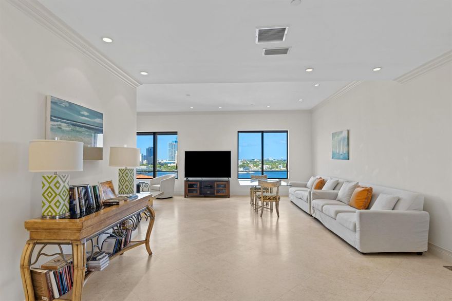 Welcome to Unit 904 at the renowned Palm Beach Biltmore. This 9th floor condo has sprawling westward-facing views of the Intracoastal Waterway and downtown WPB, and stunning eastward-facing views of the Atlantic Ocean and the Breakers Hotel. The Biltmore is the only building on Palm Beach built higher than 6 stories, making this 9th floor unit an extremely rare gem on the island. This spacious 2BR/2BA condo offers nearly 2,000 sq. ft. and lives large with 11-foot ceilings. This condo could easily be converted to a 3-bedroom unit for those that may be interested.   In addition to its premier location, The Biltmore is fully-equipped with amenities ranging from a heated Olympic size swimming pool, a jacuzzi, an on-site marina, har-tru tennis courts, a private beach club with restaurant,