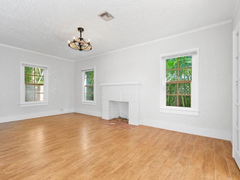 Charming 1920's Old Spanish 4 bedroom, 2 story home recently updated. Beautiful historic residential neighborhoods all around and 1 block from the intracoastal. Walk to Antiques Row, shops & restaurants. Convenient to Palm Beach, West Palm, PBIA, & Lake Worth. Tropical views from every window--feels like a private oasis. Washer & dryer, garage for storage and private outdoor patio. This home is currently partially furnished and may be rented with the furniture in place or unfurnished.  Pets considered with refundable pet deposit and landlord ok.