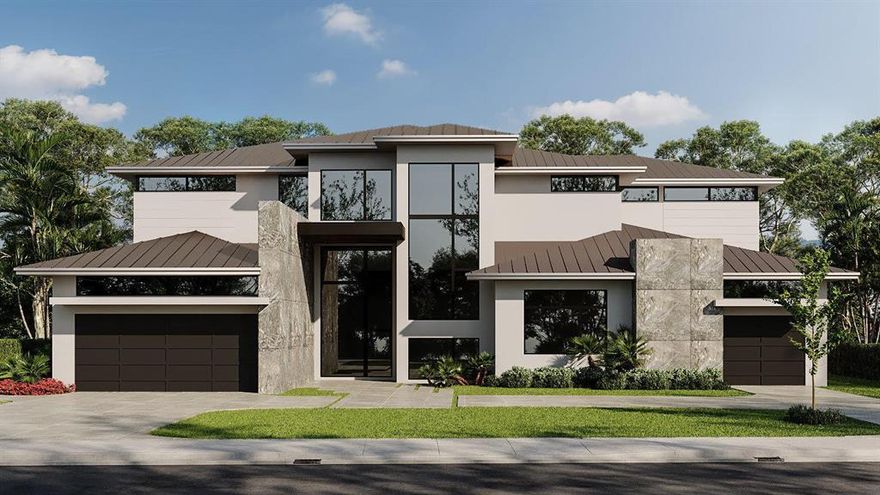 MINT! Your Chic-modern contemporary estate awaits in the exclusive St. Andrew's Country Club. Gottsegen Builders is proud to present another masterpiece with only the finest materials, attention to detail & craftsmanship displayed throughout - estimated to be complete in April 2022!You are immediately greeted by a sleek Urban facade with a fully custom 3-car garage, alluring & tall beautiful windows, metal roof and trendy porcelain tile exterior finish.Sprawling over 6,355 square feet, this triple split floor-plan across 6 beds, 5 full baths and 2 half baths has the perfect footprint to suit your needs.