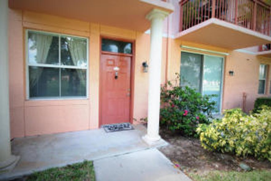 Lovely one bedroom villa home with no stairs to climb. Located in gated community East of I-95 and only 1.25 miles to the beach. All age community and pet friendly. Close to downtown Atlantic Ave, shopping centers, movie theaters and much more. Community pool, clubhouse, exercise room, business center, tennis courts and kiddie playground. OK for investors to rent immediately with no wait. Owner is installing brand new carpet and is re-painting the entire unit.