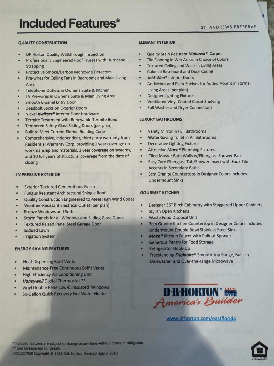 THE PRESERVE AT ST. ANDRE - Residential