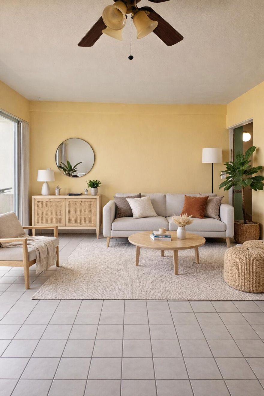Cozy apartment, walking distance to the beach, you can make it your own. Some of the photos are stage and it doesn't come with furniture.