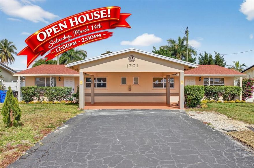 Well-maintained duplex in Coral Ridge Isles, offering an excellent opportunity for owner-occupants to live in one unit and offset expenses with rental income or an ideal long-term hold for investors. Each unit features 2 bedrooms and 1.5 bathrooms, full-size washer and dryer, private fenced backyard, and covered parking. The property includes separate storage for each unit with a combination of walk-in and reach-in sheds, new sod, and a functional layout ideal for long-term occupancy. Most windows are impact-rated. A generator is in place with a dedicated gas line and operational for both units. Centrally located in Fort Lauderdale, close to shopping, dining, beaches, and major roadways. A solid income-producing property with desirable features rarely found in duplex inventory.