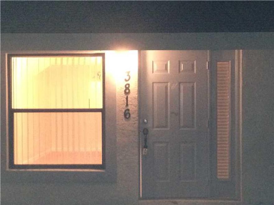 Renovated and rented townhouse villa in cute community with own backyard, driveway, vaulted ceilings, newer kitchen and cabinets, flooring. Rented to great long term tenant for $1000 and fee is $178 per month to HOA. Tenant lease expires OCT 31 2015 and h e wants to stay and can be raised or you can live in it yourslef. Affordable townhouse more like a house than an apartment minutes to I95, dining, lake worth, boynton and delray. LOCATION is great. Community is safe with lots of kids and families.