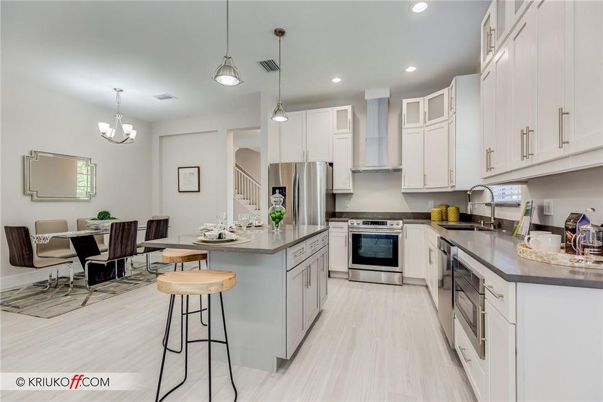 Live in this beautiful townhome, in a private community of only 8 homes. Modern Luxury Key West Style with lush landscape: 3 Bed, 2.5 Baths, 2 Car Garage. Fenced yard, ten-foot ceiling, master suite with 2 walk-in-closets, open floorplan. 1st floor tile and 2nd floor hardwood. Quartz countertops, modern kitchen. Walk to local park with playground & tennis courts. Minutes to Downtown & I-95.