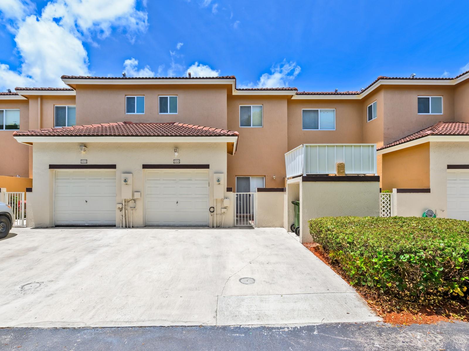 MOTIVATE SELLER. "AS IS" STAYLISH 2 BR/ 2.2.5 BA. 1 CAR GARAGE AND 2 MORE PLACES OUTSIDED. POOL AND CLUB HOUSE. HOA INCLUDE: HOMEOWNER INS. ROOF MAINTENANCE, CABLE, INTERNET, EXTERIOR MAINTENANCE, AND MORE. The property includes tile flooring throughout, a large primary bedroom W/suite bathroom, walk-in closet, beautiful kitchen and living area, & generous storage space. Beautiful terrace perfect for barbecues W/Friends. Brand-new A/C unit, High-efficiency Washer & Dryer, Modern Dishwasher, New Water Heater, Smart lighting system throughout, fully integrated W/Google Home Assistant. Conveniently located near the Florida Turnpike local shopping and dining options.