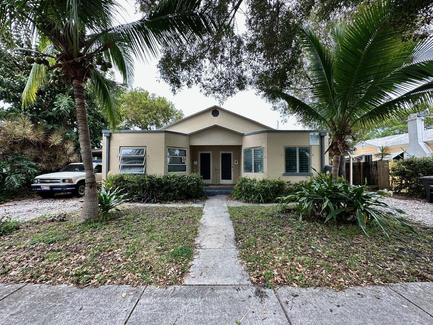 An excellent investment opportunity awaits in the highly sought-after East West Palm Beach area! Property is being updated to be turn key for tenants. This income-producing triplex is ideally located just two blocks west of Flagler Street and minutes from the vibrant downtown district. Whether you're looking for a renovation project or a property with rental potential, this triplex offers versatility and value. With its prime location and strong upside potential, this is a rare chance to secure a solid asset in a growing market.
