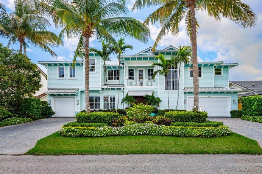 **Exquisite British West Indies/Key West-Inspired Waterfront Estate in Tropic Isle, Delray Beach**
Welcome to this truly one-of-a-kind residence offering the perfect blend of luxury, functionality, and coastal charm. Situated just four homes off the point in the coveted waterfront community of Tropic Isle, this expansive 6,000 sq ft estate features 5 spacious bedrooms plus a versatile media room (easily convertible to a 6th bedroom), 6.5 baths, and a 3-car garage. Enjoy serene very wide canal views from nearly every room, with a custom-designed pool and spa as your private outdoor oasis. Boaters will appreciate the two boat lifts, concrete dock, and 90 feet of seawall—an ideal setup for the marine enthusiast. Inside, this Key West-style home—built in 2012—MORE delivers timeless elegance and thoughtful design. Highlights include 8-foot solid core panel interior doors, a 5'x5' state-of-the-art elevator, a central vacuum system, and a comprehensive security system. For added convenience, the home includes a large upstairs laundry room, as well as a washer and dryer on the main level. The heart of the home is the gourmet kitchen, featuring custom cabinetry, premium Thermador appliances, and a well-appointed butler's pantry with sink, perfect for entertaining and a generator for peace of mind. The loft area upstairs, complete with a beverage fridge and built-in storage, offers a casual gathering space with access to a breezy balcony overlooking the water. Each bedroom boasts its own private en-suite bath, offering comfort and privacy for family and guests alike. The media room is a cozy retreat for movie nights, or can easily serve as an additional bedroom if desired. The home's exterior exudes curb appeal with its standing seam metal roof, custom-crafted gable end details, covered balconies and lanai, and lush tropical landscaping. Interior features like Key West-inspired wall and ceiling finishes, and a handcrafted wood staircase with custom wood handrail, elevate the home's unique character and warmth. A true gem in one of Delray Beach's premier waterfront neighborhoodsthis home must be seen to be fully appreciated.