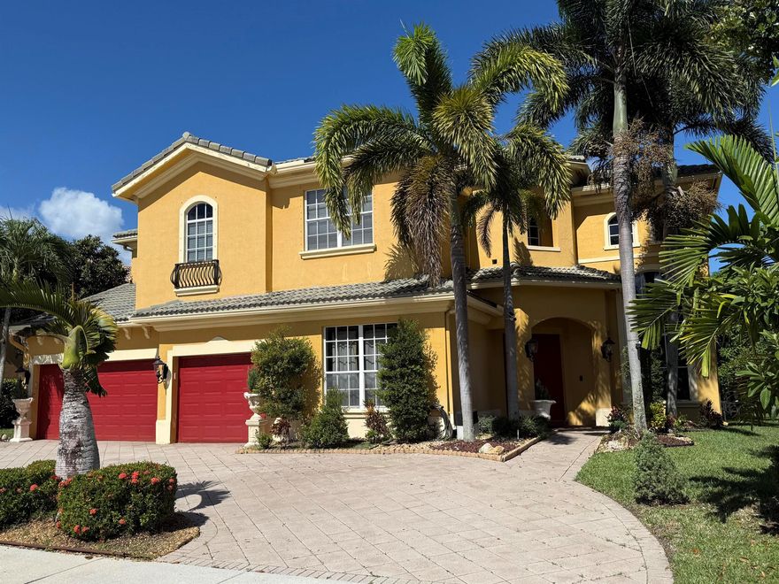 Live the South Florida lifestyle in this stunning 5-bedroom, 4-bath pool home located in the gated community of Countryside Estates. This residence combines elegant design with comfortable living in a serene lakefront setting. 1st floor bedroom. The primary suite with balcony, offers peaceful water views, dual walk-in closets, and a spa-style bath with soaking tub and glass-enclosed shower. Upstairs are 3 additional bedrooms. Covered patio for outdoor dining, lush tropical landscaping. Additional highlights include a 3-car garage, ample storage, and an inviting community with sidewalks and a secure gated entrance. Conveniently located near Top rated schools, equestrian venues, shopping, dining, and major highways. Schedule your private showing.