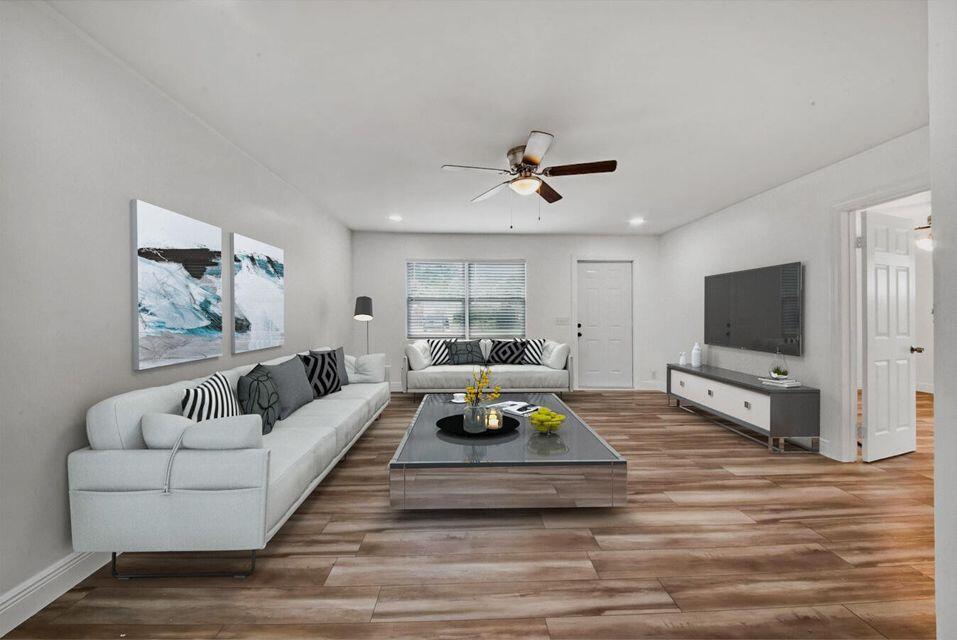Welcome to Perry St! Enjoy this upgraded 2 bed, 1 bath home. The well-appointed kitchen features Quartz countertops, tiled backsplash, stainless steel appliances, classic white cabinets and a washer and dryer. Second bedroom has a slider to the patio deck and fenced yard. Neutral flooring, high hat lighting, impact windows and an abundance of a natural light are just a few high lights of this updated home. No HOA - fast move in available!! Water and Electric included up to $75.00.