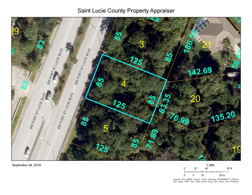Great Residential vacant lot on Port st Lucie Blvd