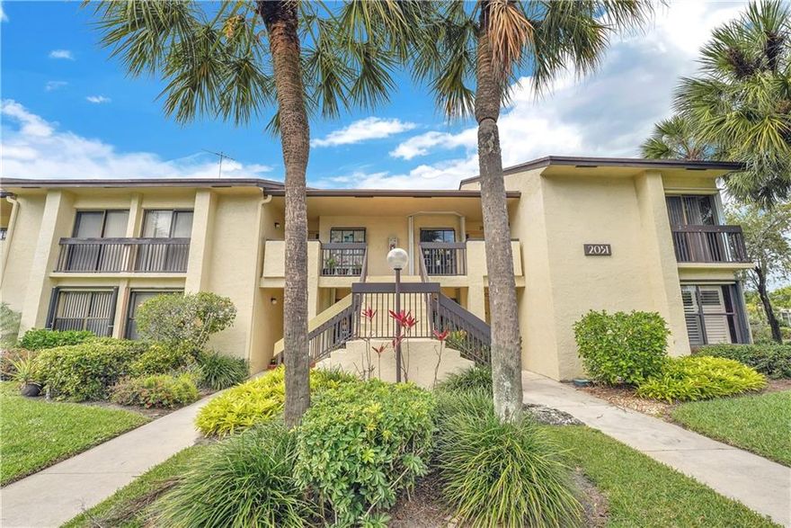 Beautiful 2nd floor unit with gorgeous lake views. This unit provides an adequate amount of serenity and relaxation with its extended screened in patio, with mesh sliders to let in plenty of fresh air and keep the bugs out! There is also a spacious storage room and additional attic storage. The kitchen has been updated with custom cabinets and newer appliances. This unit also features vaulted ceilings with newly installed recessed lighting and a newer shower door installed in the guest bathroom. The A/C was replaced in 2018 and hot water heater in 2017. Close to all shopping, turnpike and I95. All ages welcome. No lease 1st year. Each unit has 1 assigned parking space and a guest space.  675 min credit score required per association. No leasing until unit is owned for 1 year. Pets allowed.