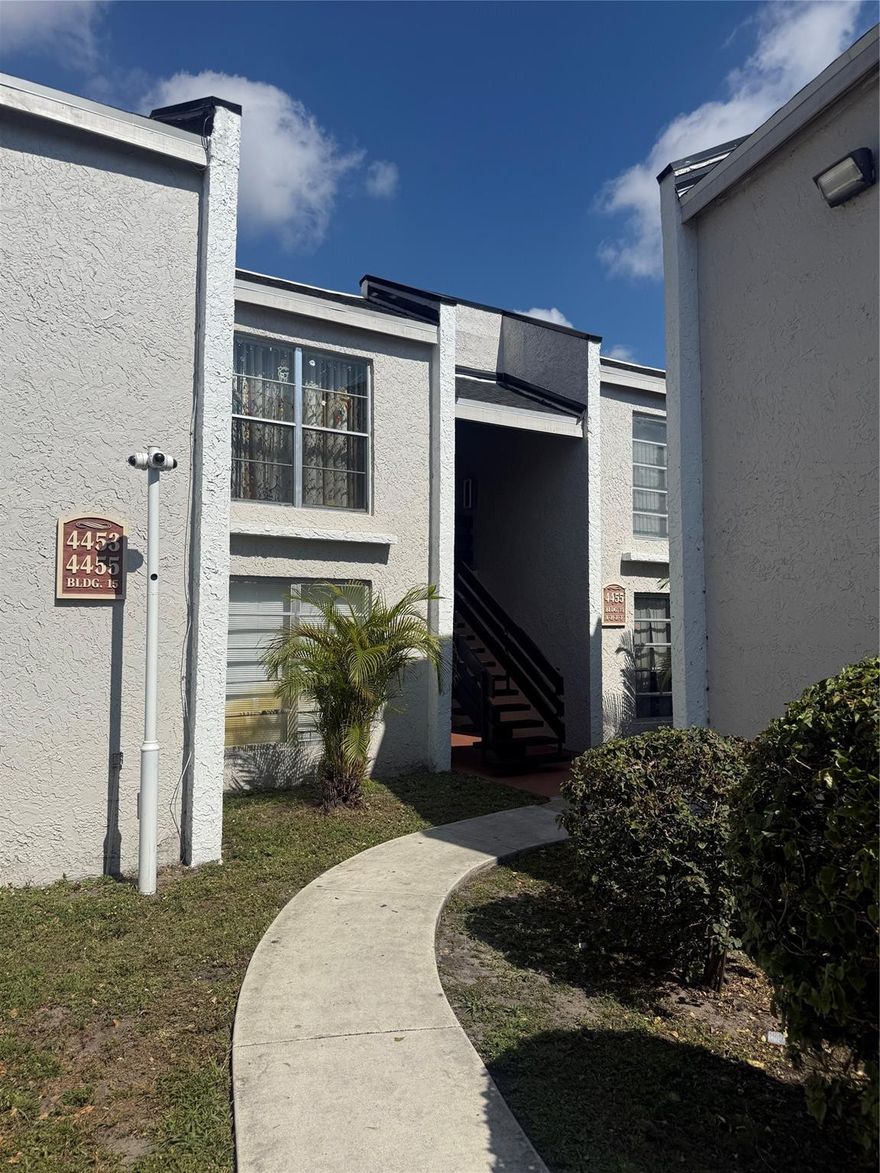 Spacious first floor unit. 2 Bedrooms 2 Bathrooms. Screened patioLaundry in unit. Fleshly painted. Ready to move Community poolAssociation takes 2-3 weeks for approval. Credit score 650+ and proof of incomeWater included First, last and security requiredSection 8 welcome