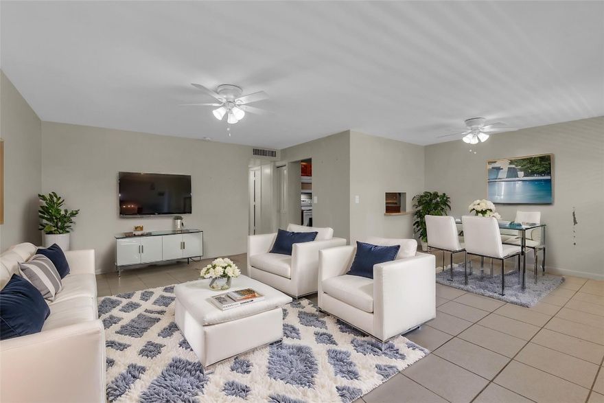 Spacious & Bright: 2 bedrooms, 2 bathroom unfurnished rental in Lighthouse Point. A fantastic location and a wonderful building awaits your arrival! Tile flooring throughout the unit, large bedroom closets as well as storage/linen closet, spacious living areas and a separate dining area. Enjoy the natural light, granite counters, en suite master bathroom, and so much more. This boutique community features a swimming pool, tropical landscaping, laundry facilities, courtyard with tiki area to enjoy, good parking, and an incredible location in the city. All ages, pets welcome, unfurnished, quick approval. Property has a new roof and more upgrades to come!