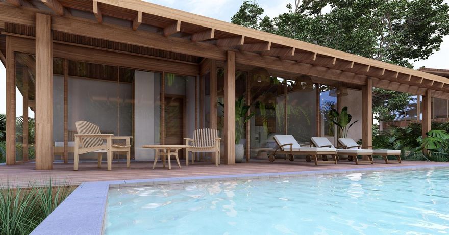 Welcome to Paunch Village, a vibrant new development on the island's most iconic stretch of coastline. Just steps from the renowned Paunch surf break and world-class snorkeling reefs, this thoughtfully designed community blends laid-back island charm with modern amenities. With a mix of lofts, apartments, retail spaces and villas, Paunch Village offers something for everyone--whether you're looking to invest, relocate, or simply enjoy an island lifestyle year-round. Coco is a two-bedroom villa that feels simple and refined, with the same attention to detail as the larger Palmera but in a more compact layout. Vaulted hardwood ceilings, porcelain floors, and wide covered terraces create a bright and open space that connects easily with the outdoors. Each Coco includes a modern