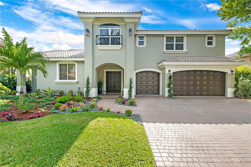 BUYER FLAKED! NOW'S YOUR CHANCE! Welcome to The Coolest Courtyard Home in desirable Fox Ridge. Made for entertaining, beautiful landscaping welcomes guests into a central courtyard. Opening wide the Living Room sliders connects both the inside and out. Striking mosaic tile with brass inlays accent the entry and 12-foot ceilings invite in natural light within the living areas. On its own wing, the Main Suite is coupled with a bonus Den, and a modern freestanding tub is the Main Bath's centerpiece, with windows perfectly framing the tropical foliage. The newly renovated kitchen features a stunning leathered-granite island, contrasting cabinetry, wine display and upgraded appliances. You will also find a custom marble staircase and accent wall, new flooring and other details not to be missed.