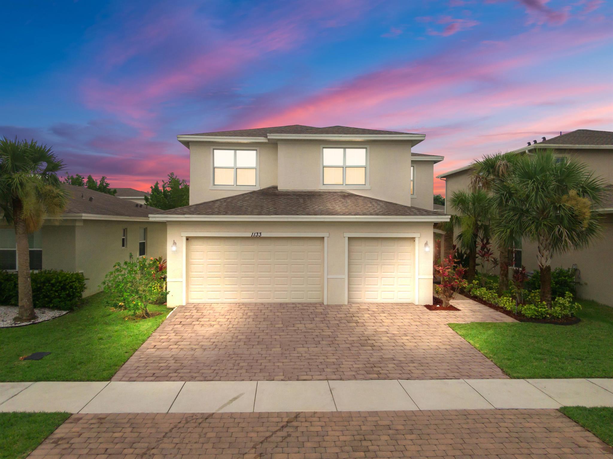 Five Bedroom Home Spacious & Flexible w/ An Option For SIX!!This home over is 3,500 sqft, IMPACT WINDOWS , 3-car garage, and an open layout with granite countertops, stainless steel appliances, and generous living areas. Enjoy a beautiful in-ground pool w/ MARBLE flooring under covered patio & pool area, mature landscaping, and a fully fenced yard for privacy. The versatile den is ideal for a home office or hobby space. Located in a resort-style, pet-friendly community featuring a renovated clubhouse, pool, gym, lake views, pool room and game room, walking/biking trails with exercise bars, and a kayak boat ramp. Ample driveway space, new gated security system, and stunning sunsets make this home a perfect Florida retreat!