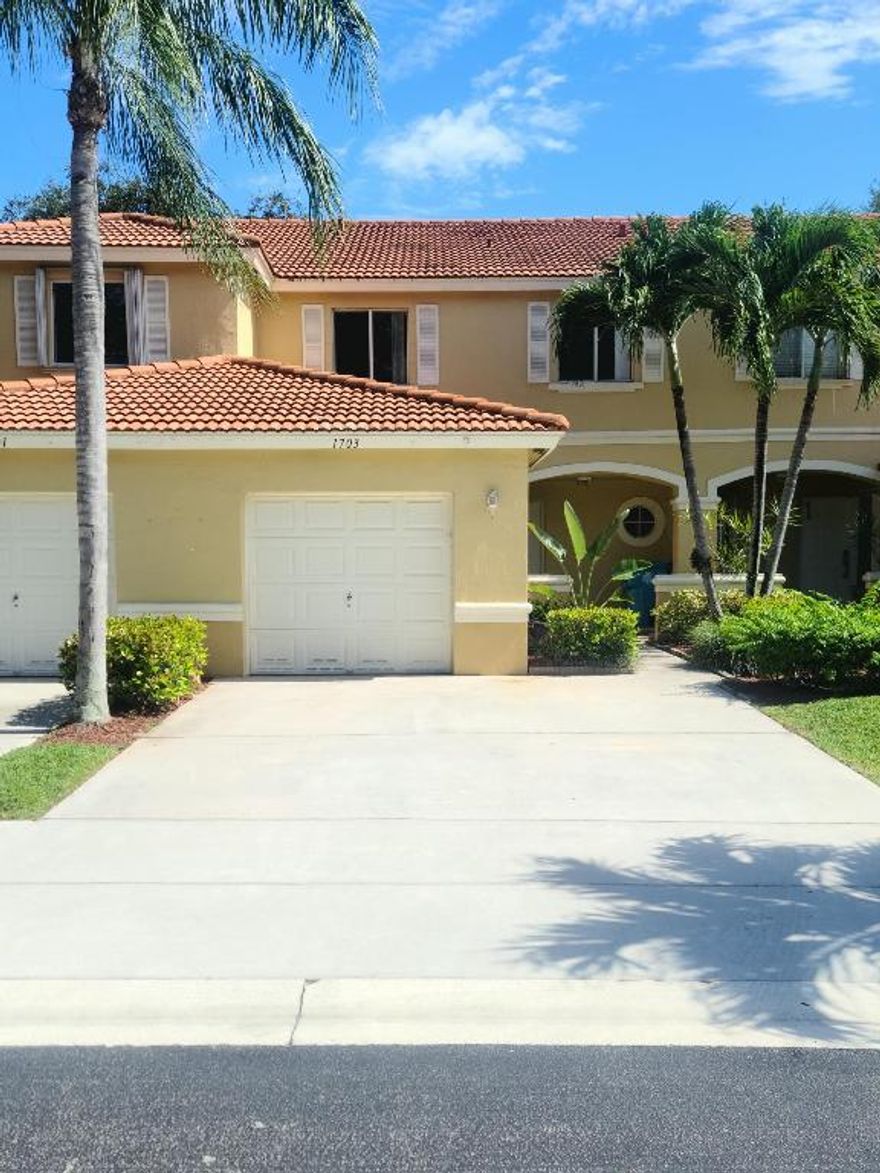 SEE this AMAZING 3 bedroom, 2.5 bath with a ''GREAT'' location. DIRECTLY across from a nice grassy park to enjoy peace and quiet. Low HOA fees $171/mo. The community pool is a few hundred yards to take a swim and enjoy the Florida sunshine.  Features a new High Energy CARRIER Central AC.  and Samsung top of line appliances. 1-car garage new remote door opener system. New large capacity hot water heater. Beautiful ceramic tile flooring. Screened-in back patio. Upstairs bedrooms plus a bonus loft area for office or play room. Beautiful wood flooring upstairs. Panoramic views from upstairs bedroom over looking park. Amenities i.e  pool, park playground, Common area maintenance, etc.  Beautiful Beaches nearby a few miles away. Great schools, shopping. Great neighborhood. READY TO MOVE IN
