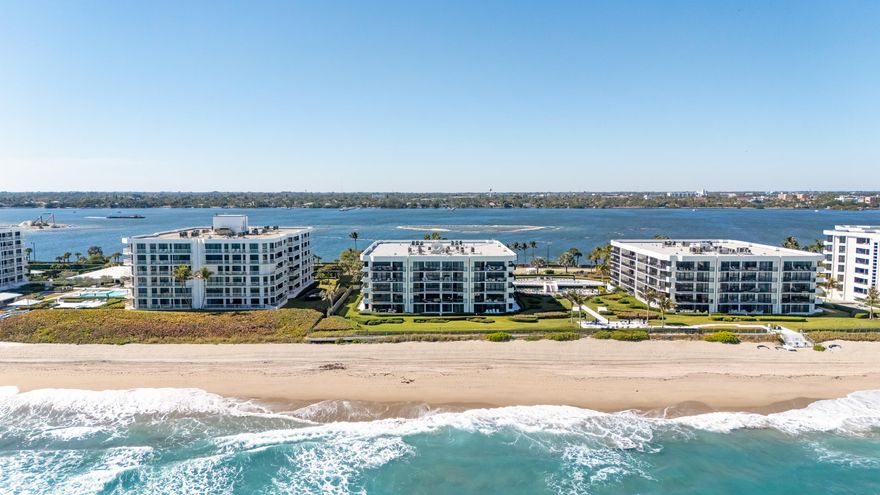 Prime opportunity at Carlton Place. This 3BR/3BA lanai residence offers 2,533 SF of well-proportioned space ready for a modern Palm Beach redesign. Maintained in clean, original condition, it's the ideal canvas to create a custom coastal retreat in one of the island's premier full-service oceanfront buildings. Generous living areas, eat-in kitchen, and a rare wraparound southwest-facing terrace capture beautiful natural light and sunset skies. Impact windows are paid in full, waiting on installation schedule. Man-gated with 24/7 security, doorman and concierge, redesigned pool and spa, tennis and pickleball, fitness center, and beach access. Exceptional opportunity to renovate and personalize in a prime Palm Beach location.