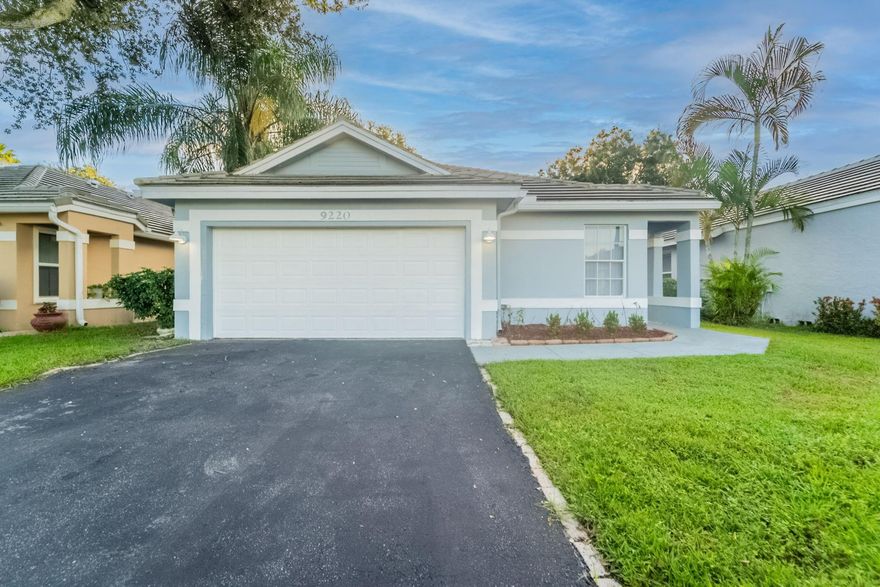Beautiful single-story home featuring 3 bedrooms and 2 bathrooms with a bright open layout. The kitchen offers a convenient bar and breakfast area, accented by stylish lighting. French doors lead to a fenced backyard, perfect for outdoor enjoyment. The 2-car garage provides ample parking and storage. One or more photos have been virtually staged. Schedule a showing today!