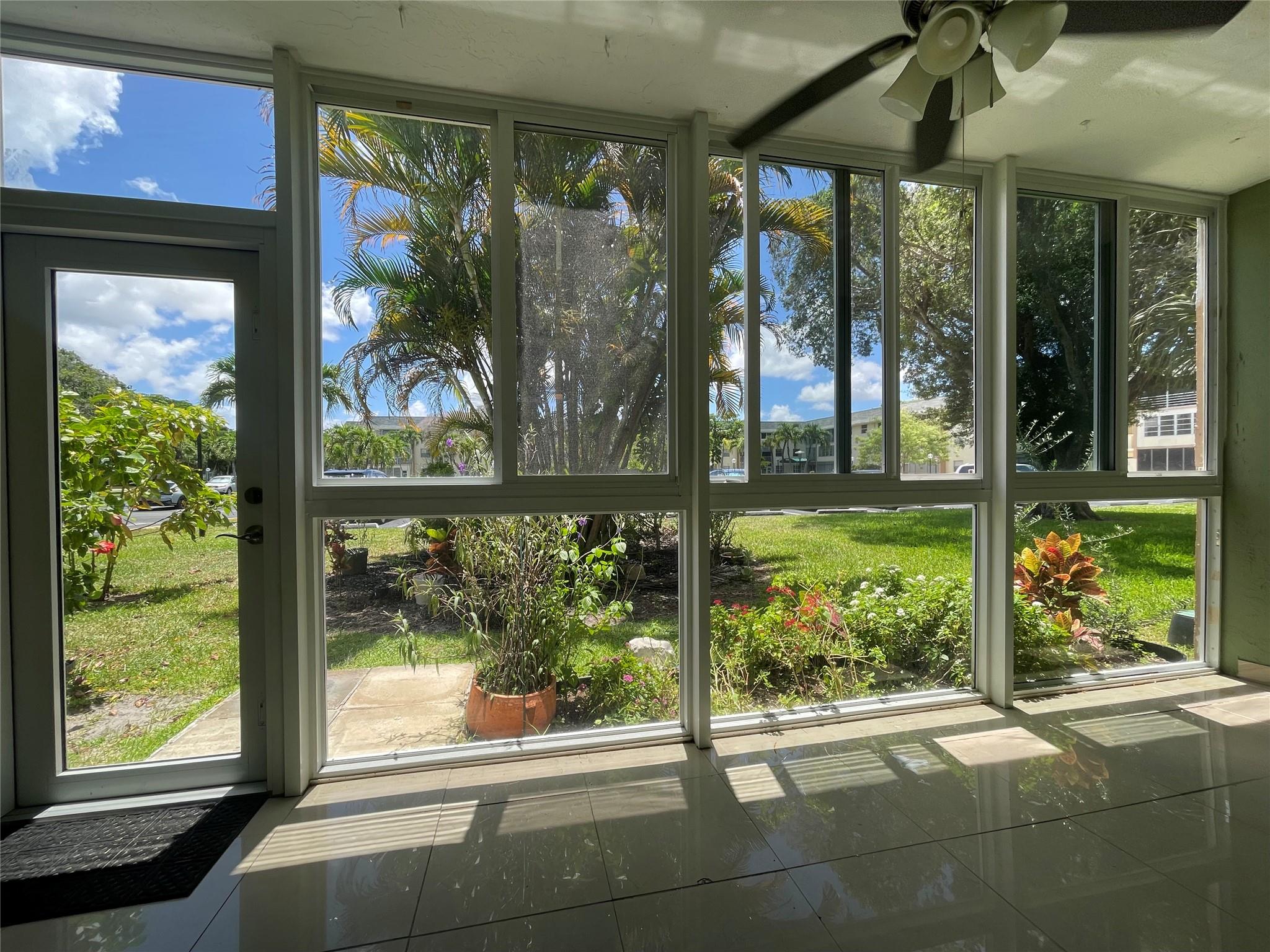 Very spacious, bright, and updated 2-bedroom, 2-bathroom condo unit located on the ground floor with garden view and easy access. The unit features a large living room, a very spacious bedroom, and an enclosed sunny patio with impact windows! This is an adult 55+ community that offers many amenities, including a clubhouse, community pool, party room, BBQ area, tennis courts, exercise room, library, and various activities and events. Laundry facilities are available on every floor. The association requires a minimum credit score of 675.
