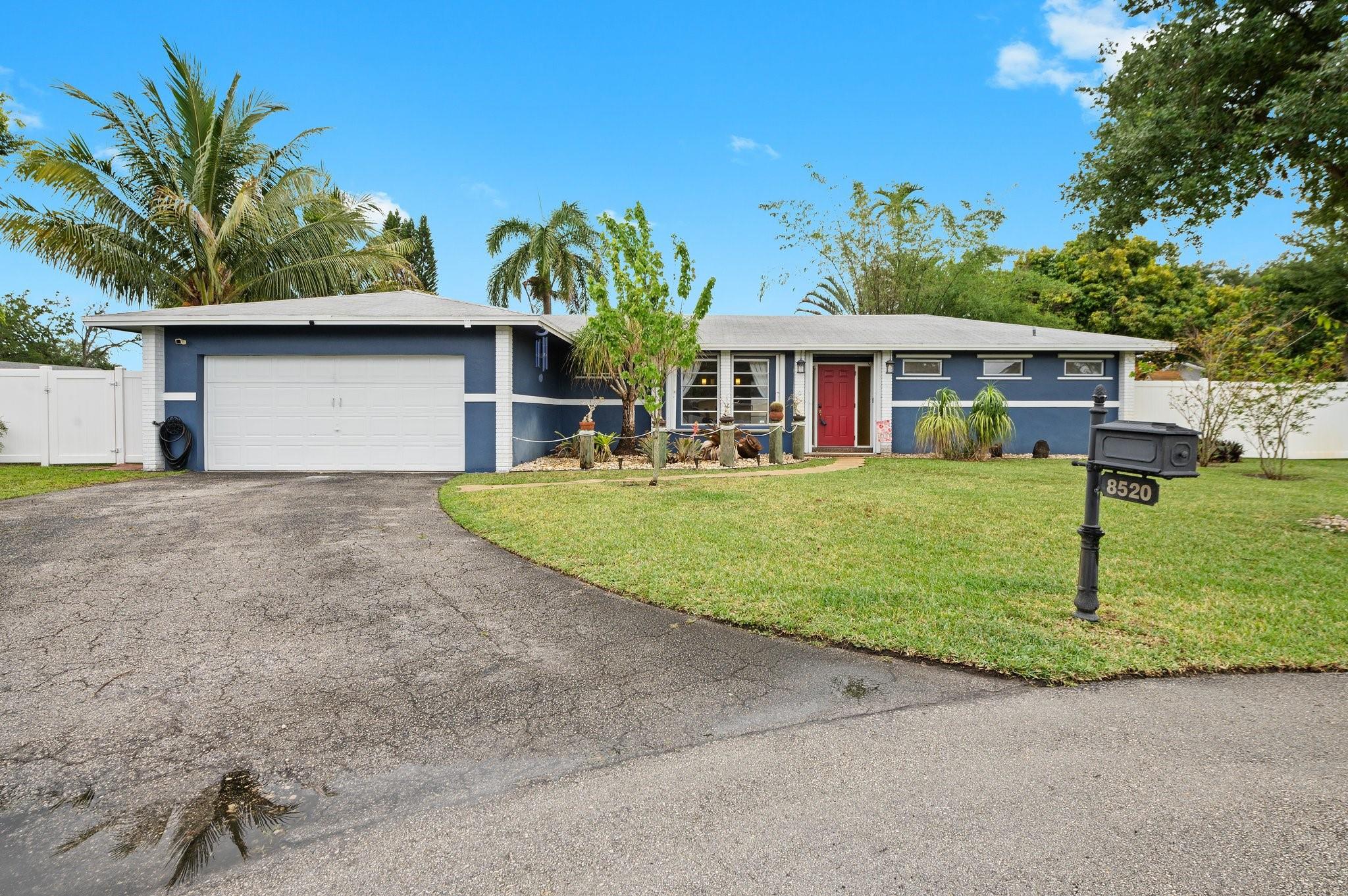 PRICE REDUCTION! Sellers have relocated can close immediately. This perfect location family starter home is located on a private quiet cul de sac. Roof is five years old. It is currently a two bedroom but can be converted to a three bedroom, Large living room and dining room eat in kitchen. Separate laundry room. Screen in large patio. Two car garage. Accordian shutters throughout. The lot is enormous and room to expand and also add a pool. A beautiful mango tree & very fruitful.
Childrens playset is not staying or bench in backyard.
Pictures coming soon.